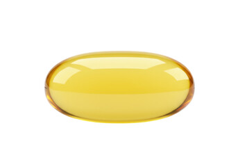 Isolated golden oil capsule medication remedy supplement for healthy living, gel pill omega 3