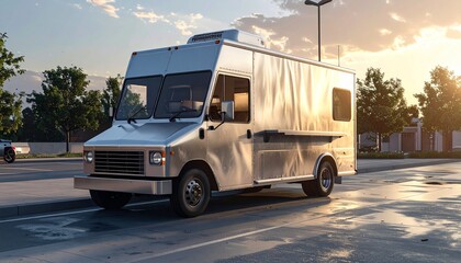 Modern Food Truck Street View