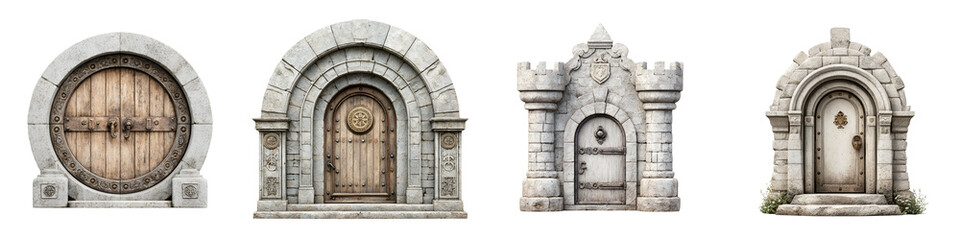 Fantasy Stone Door Collection: Medieval Entrance Designs
