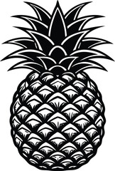 Obraz premium pineapple Silhouette Vector design illustration