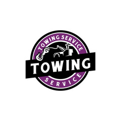 Tow Towing Truck Service Logo Template Vector