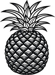 Obraz premium pineapple Silhouette Vector design illustration