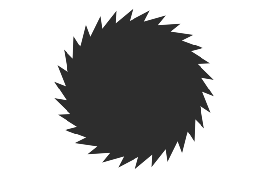 Black sharp zigzag starburst badge shape for sale sticker, discount label, price tag, promotion banner and marketing design