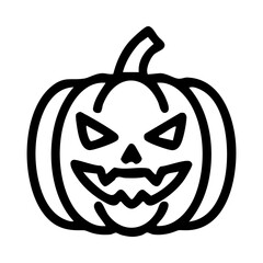 Spooky jackolantern with carved face