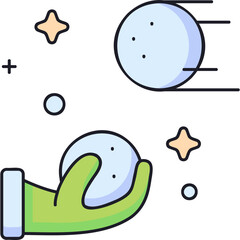 Snowball Fight Sticker