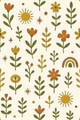 seamless pattern with flowers
