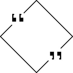 Quotation Mark Frame Graphic Icon