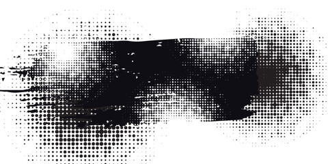 Distorted grunge layer error. Noise destroys texture. Vector trendy deformed glitch shape  modern line