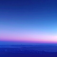 Fototapeta premium A colorful horizon with bands of blue, purple, and pink. An ethereal cloudscape fades into a serene, star-speckled gradient sky
