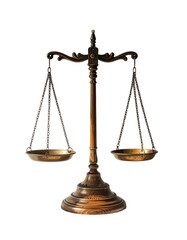 Antique-style balance scales, dark background