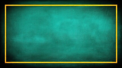 Green chalkboard background with yellow border