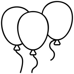 Line Art Balloon Icon