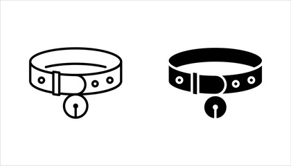 Collar icon set. Dog Collar sign. vector illustration on white background