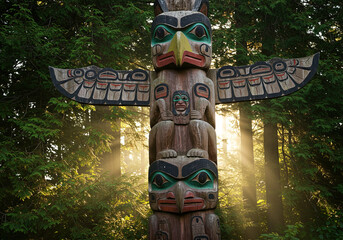 totem pole in the park