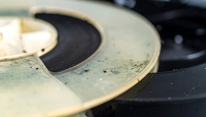 Vintage Audio Tape Reel Closeup.