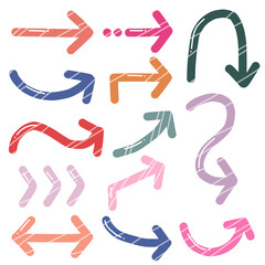 Colorful Artistic Arrow Set – Creative Decorative Arrow Sign Design