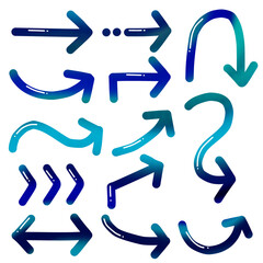 Colorful Artistic Arrow Set – Creative Decorative Arrow Sign Design