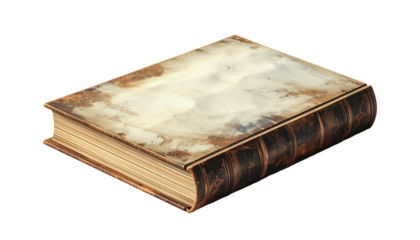Aged book, weathered cover, antique appearance