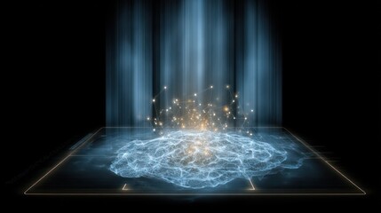 Abstract digital platform display