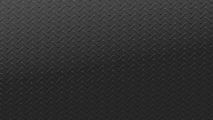 ダイヤモンドプレートの黒い金属テクスチャ