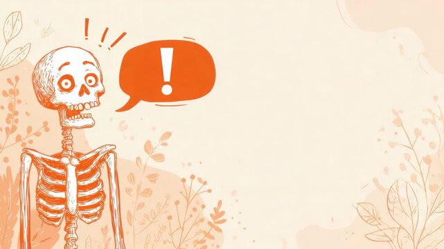 Skeleton Character Shares Fun Facts in a Colorful Animated Environment Highlighting Learning and Creativity With Vibrant Design Elements