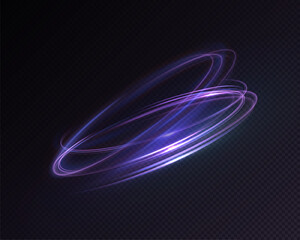 Glowing purple rings with overlapping circular strokes and a soft glow on a dark transparent background.