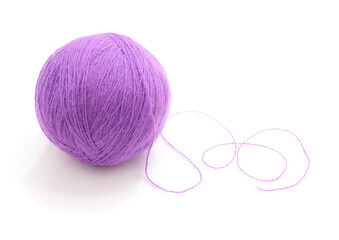 Ball of purple yarn.