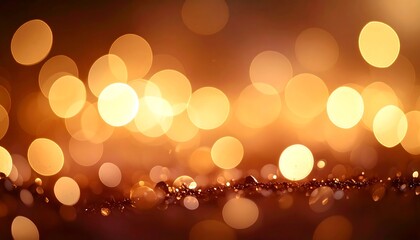 Warm bokeh lights on dark background