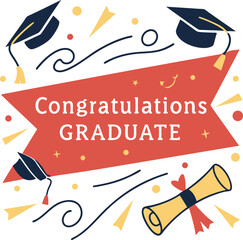 congratulations graduate banner Vector