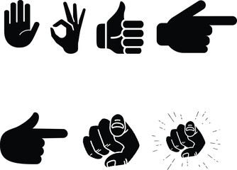 Obraz premium Finger Point Vector Icon