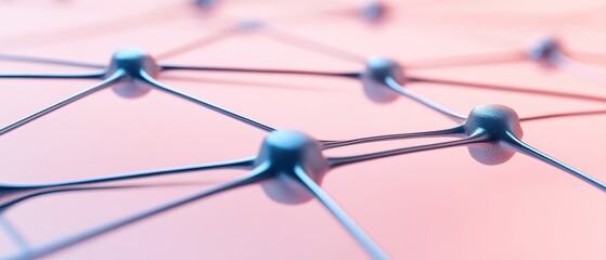 Network nodes connecting with futuristic bio inspired design showing advancement in synthetic biology systems.