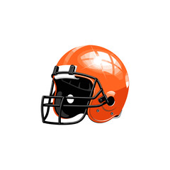 American footall helmet icon logo flat vector design