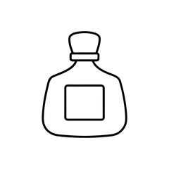 Outline drawing of a perfume on transparent background