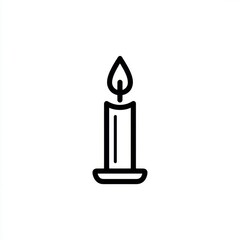 Obraz premium Candle icon graphic