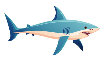 Naklejka premium great white shark