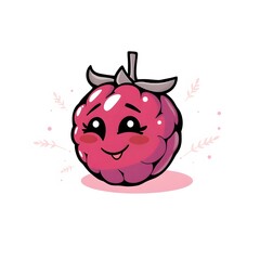 Obraz premium Winking Boysenberry Cartoon