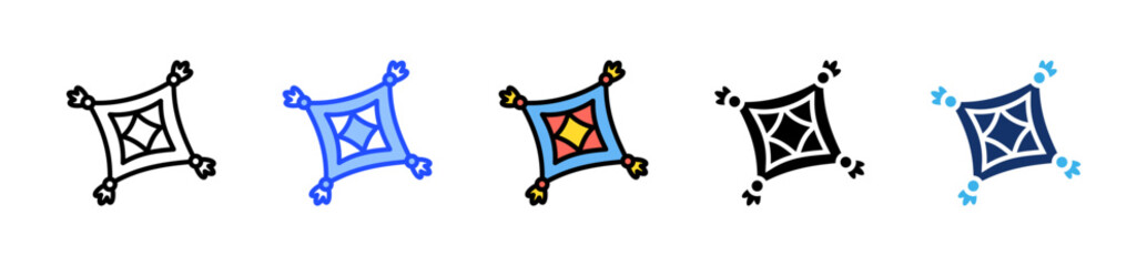 Soft Throw Pillow Icon Collection With Multiple Styles