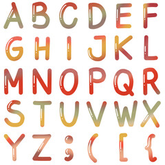 Colorful Artistic Alphabet Letters Set &ndash; Creative Decorative Font Design