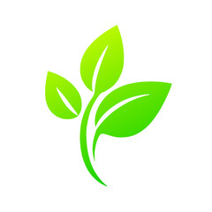 Vector Leaf Logo – Minimalist Green Plant Symbol for Eco Branding