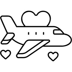 Line Art Honeymoon Icon