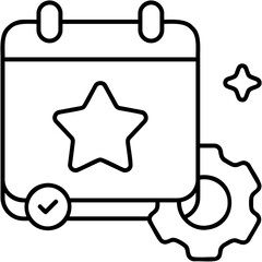 Line Art Event Management Icon