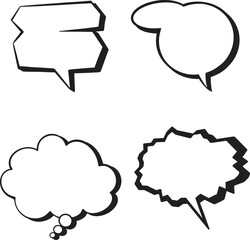 Cartoon comic speech balloon 