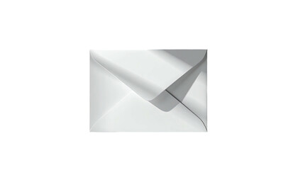 A clean, white envelope, sharply folded, casts a subtle shadow on a plain background
