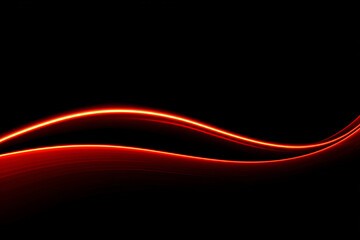 A modern minimal background featuring smooth glowing red neon wave lines against black, symbolizing energy and motion.