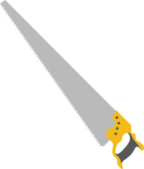 Rip Cut saw illustration. Hand saw vector illustration in flat style