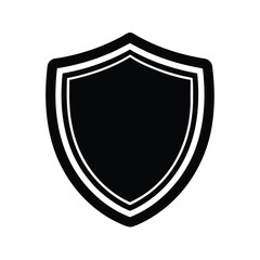 Flat Outline Shield With Gradient Fill