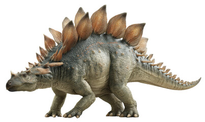 Obraz premium Detailed stegosaurus shows off textured scales and plates