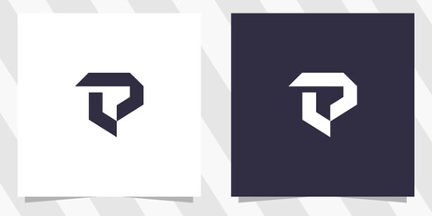 letter p logo design vector