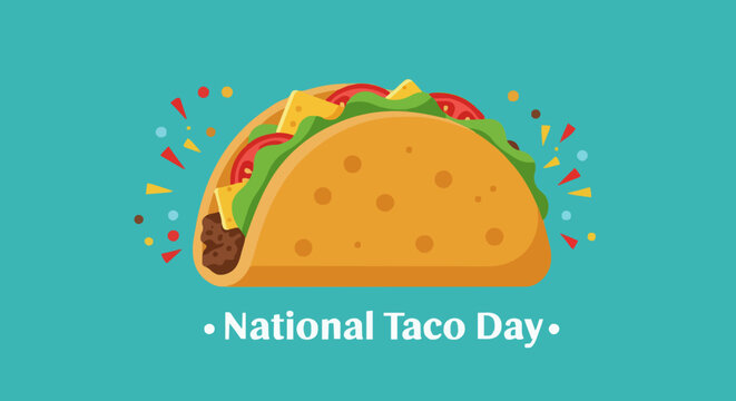 Vector illustration National taco day