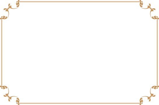 Elements of ornate vintage frames. Border gold lines isolated swirls motifs. Design print for greeting cards, wedding invitations, restaurant menu, royal certificates. Set 983
